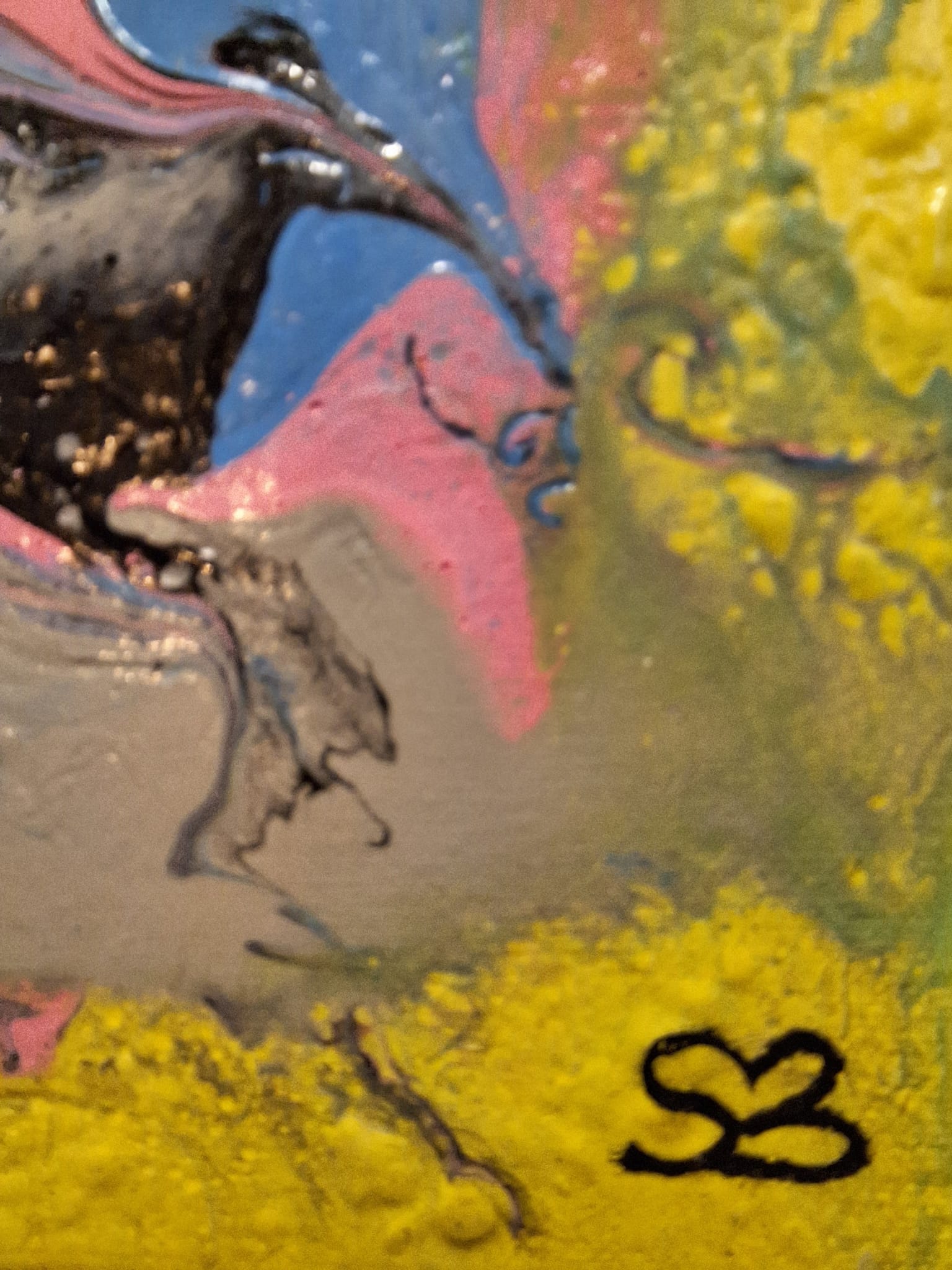 Flamme Pastel – Tableau acrylique abstrait – Image 2