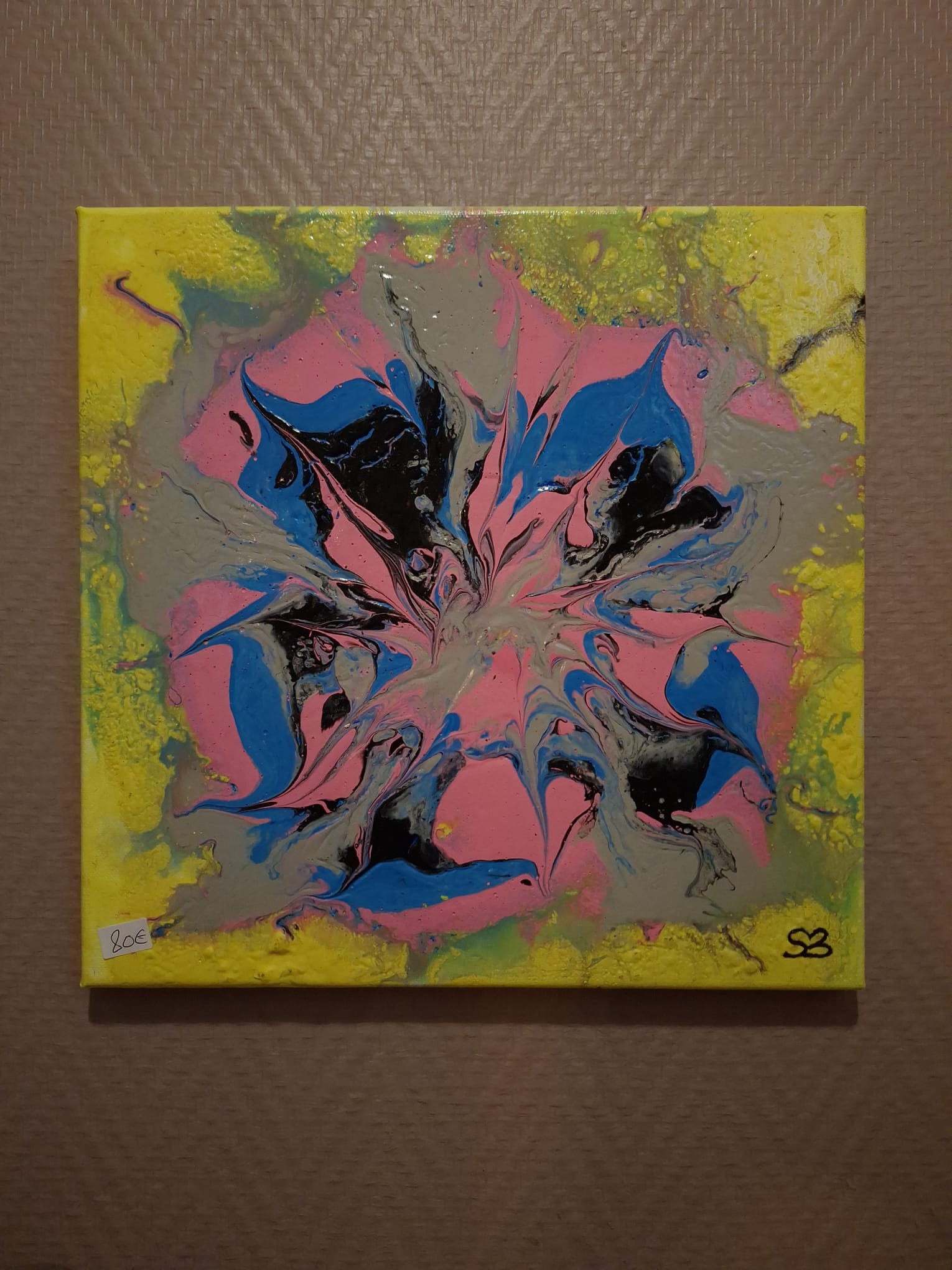 Flamme Pastel – Tableau acrylique abstrait – Image 4